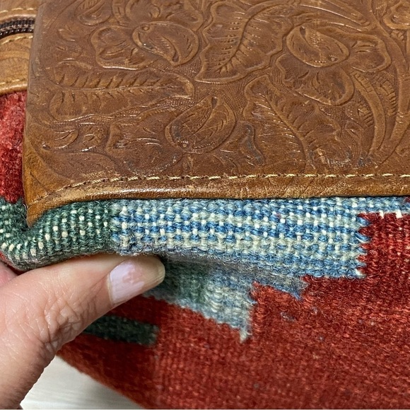 UNBRANDED / Aztec Woven and Embossed Leather Purse - Picture 10 of 14